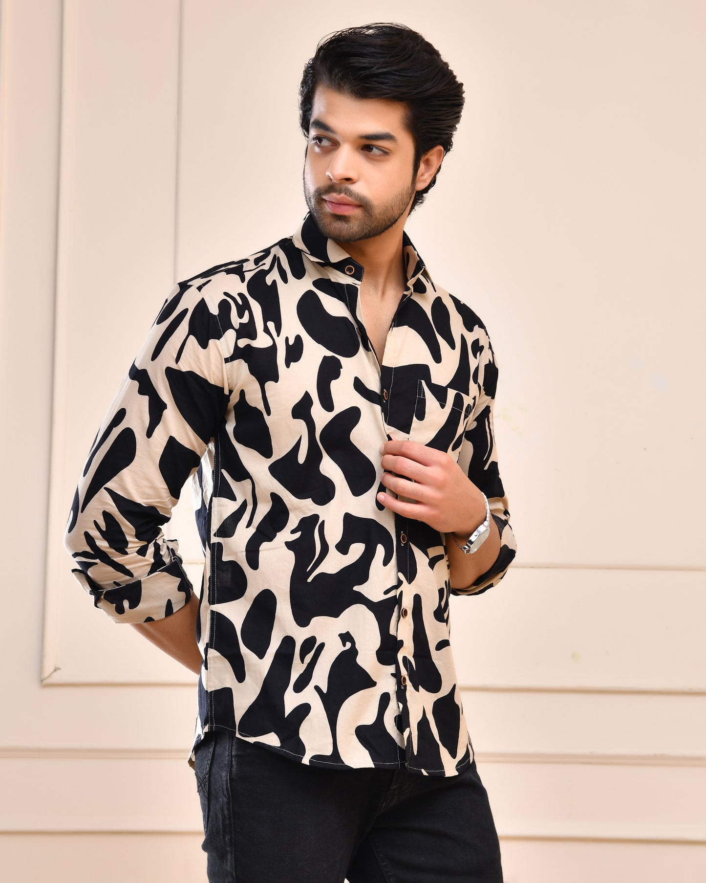Ivory Ink Statement Full Sleeve Shirt