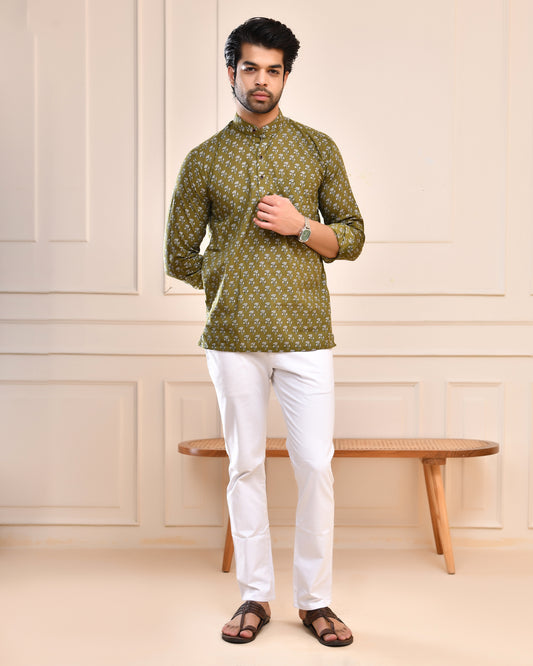 Mehendi Charm Short Kurta