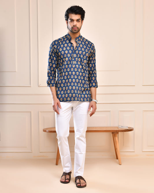 Blue Royale Short Kurta