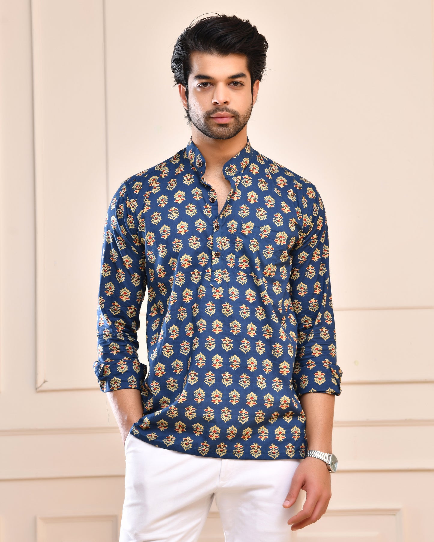 Blue Royale Short Kurta