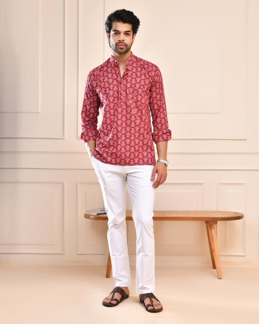 Rustic Rose Ethnic Short Kurta