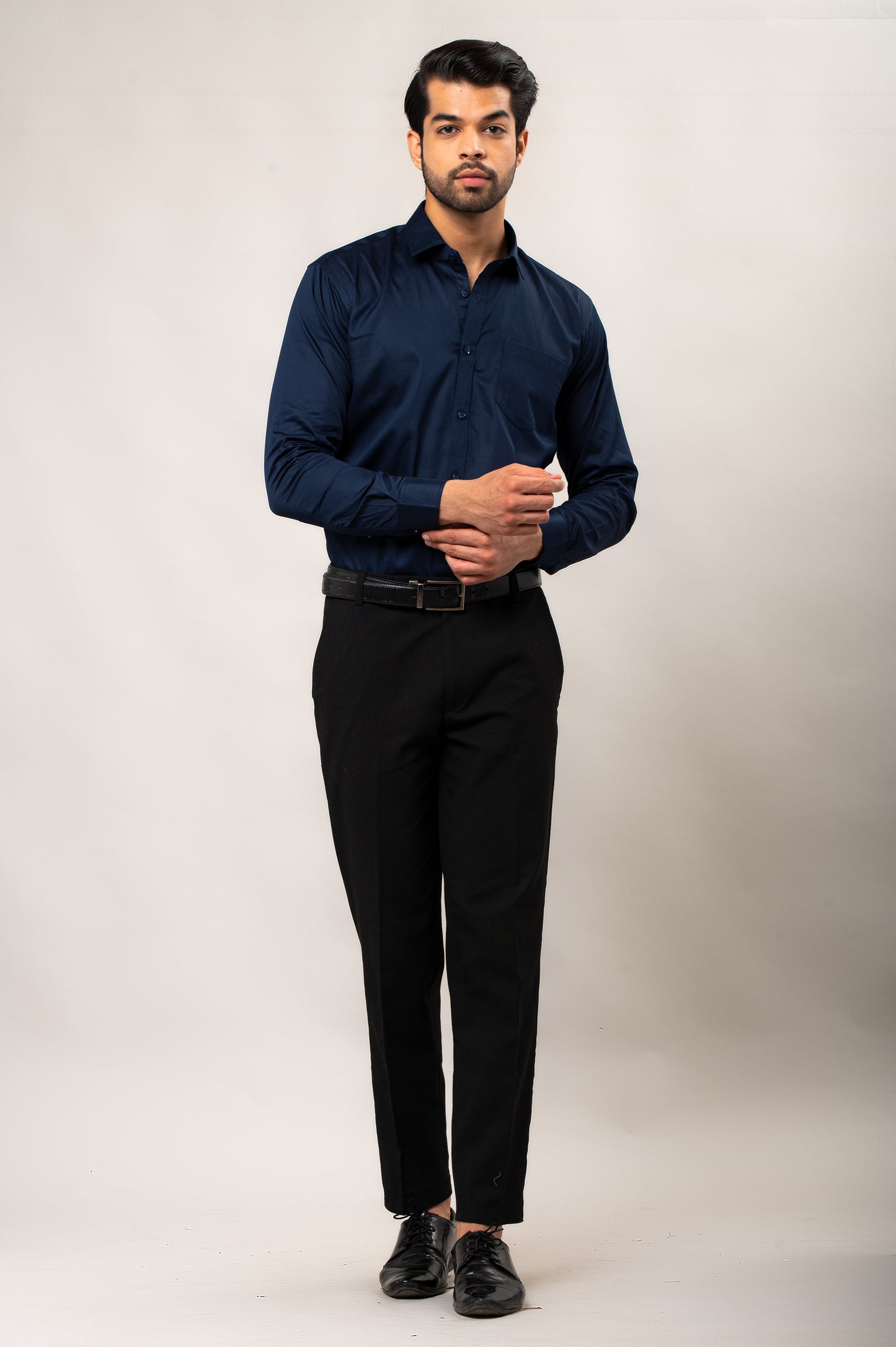 Royal Blue Plain Formal Shirt