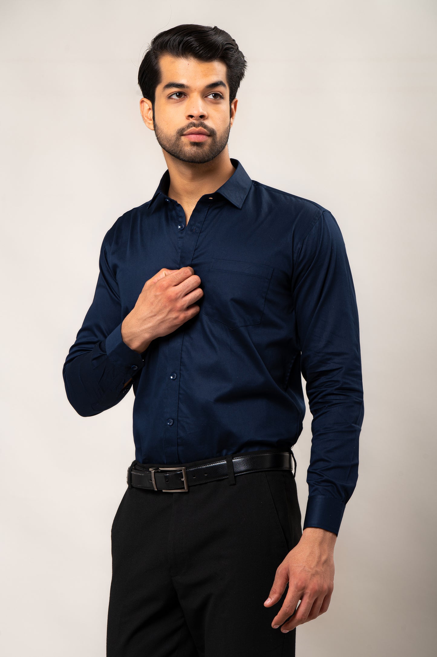 Royal Blue Plain Formal Shirt