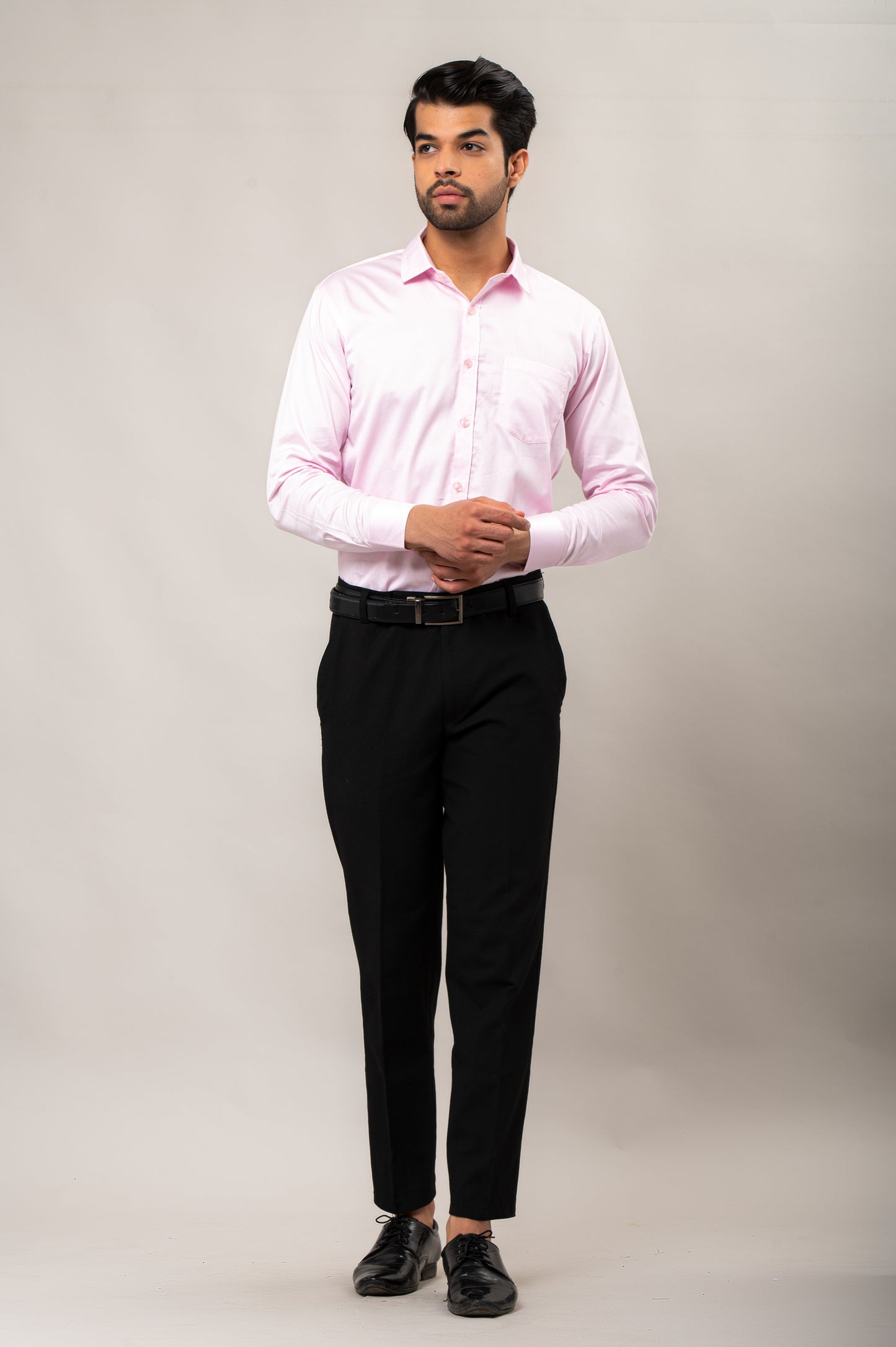 Baby Pink Plain Formal Shirt