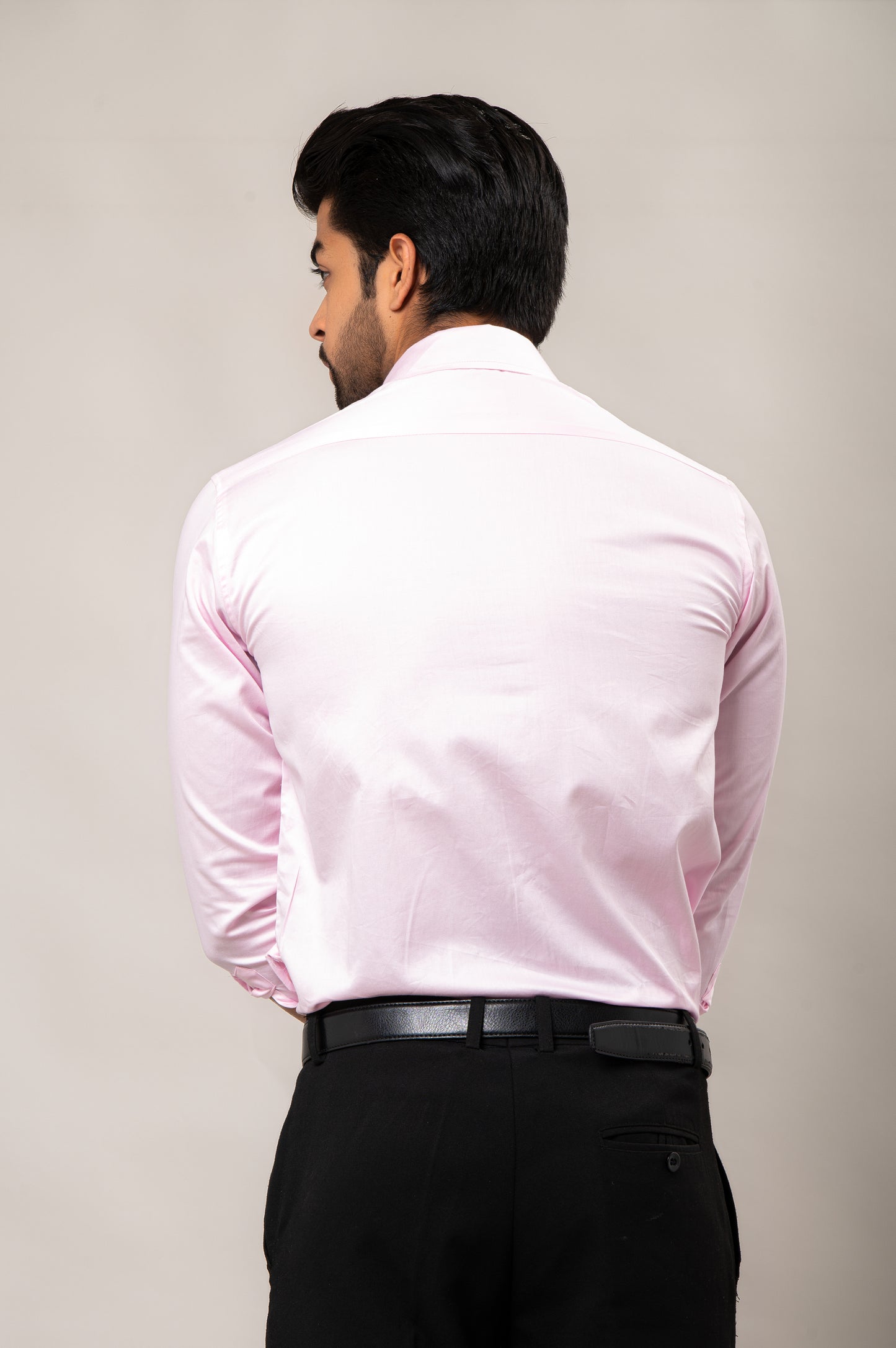 Baby Pink Plain Formal Shirt