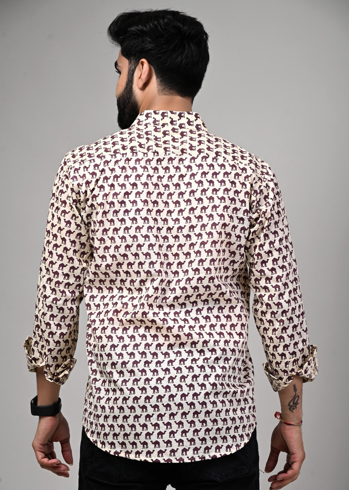 Rajasthani Camel Print Full Sleeve Shirt