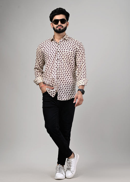 Rajasthani Camel Print Full Sleeve Shirt