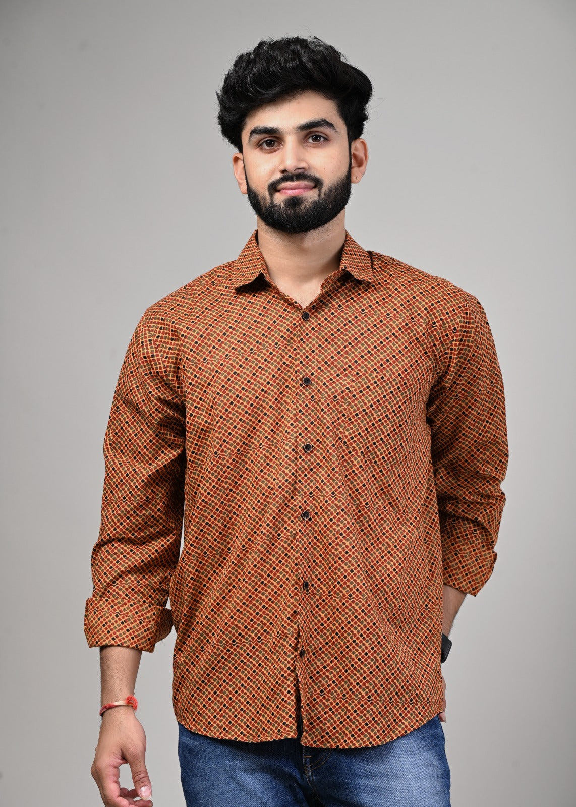 Bandhej Print Full Sleeve Shirt