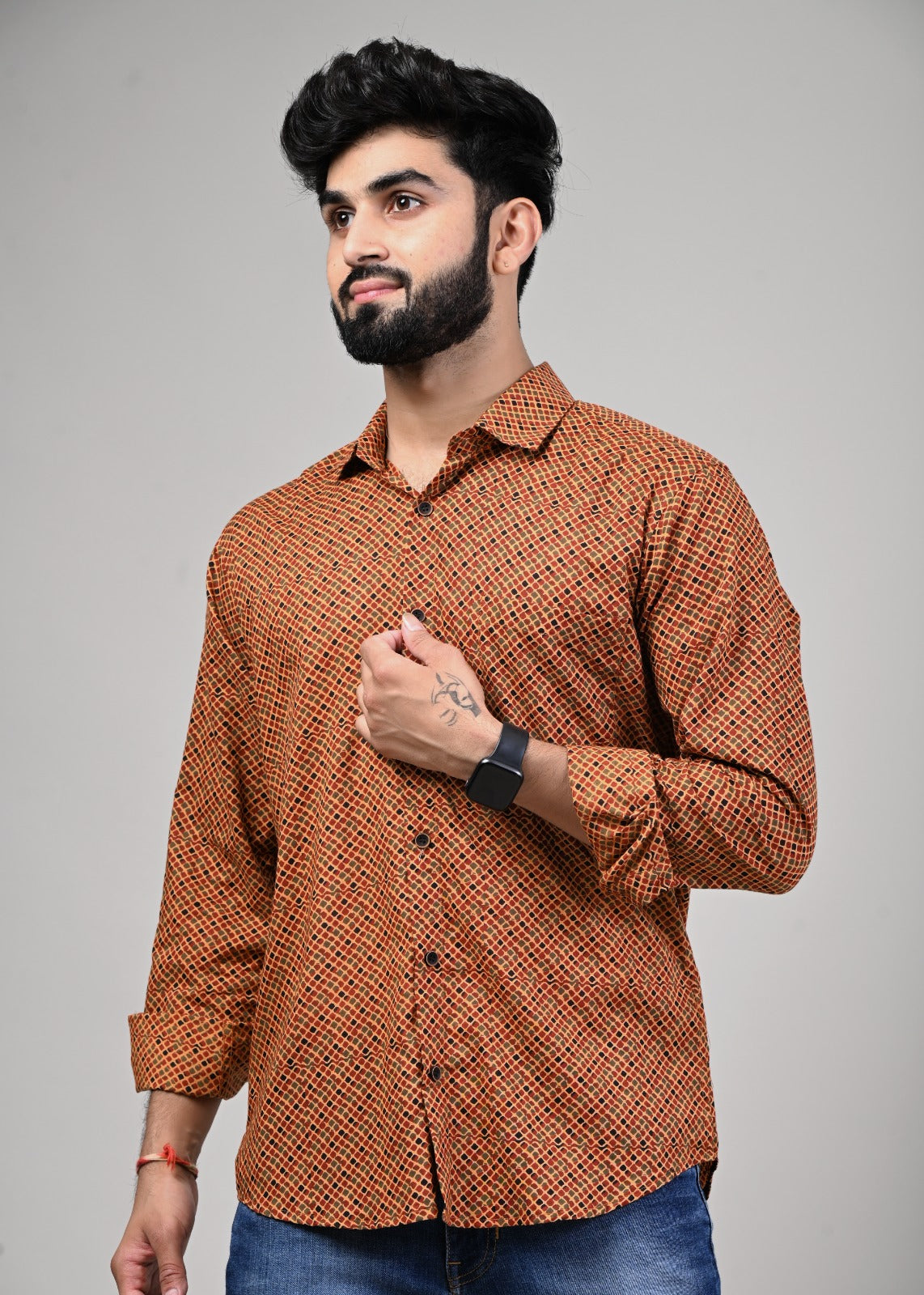 Bandhej Print Full Sleeve Shirt