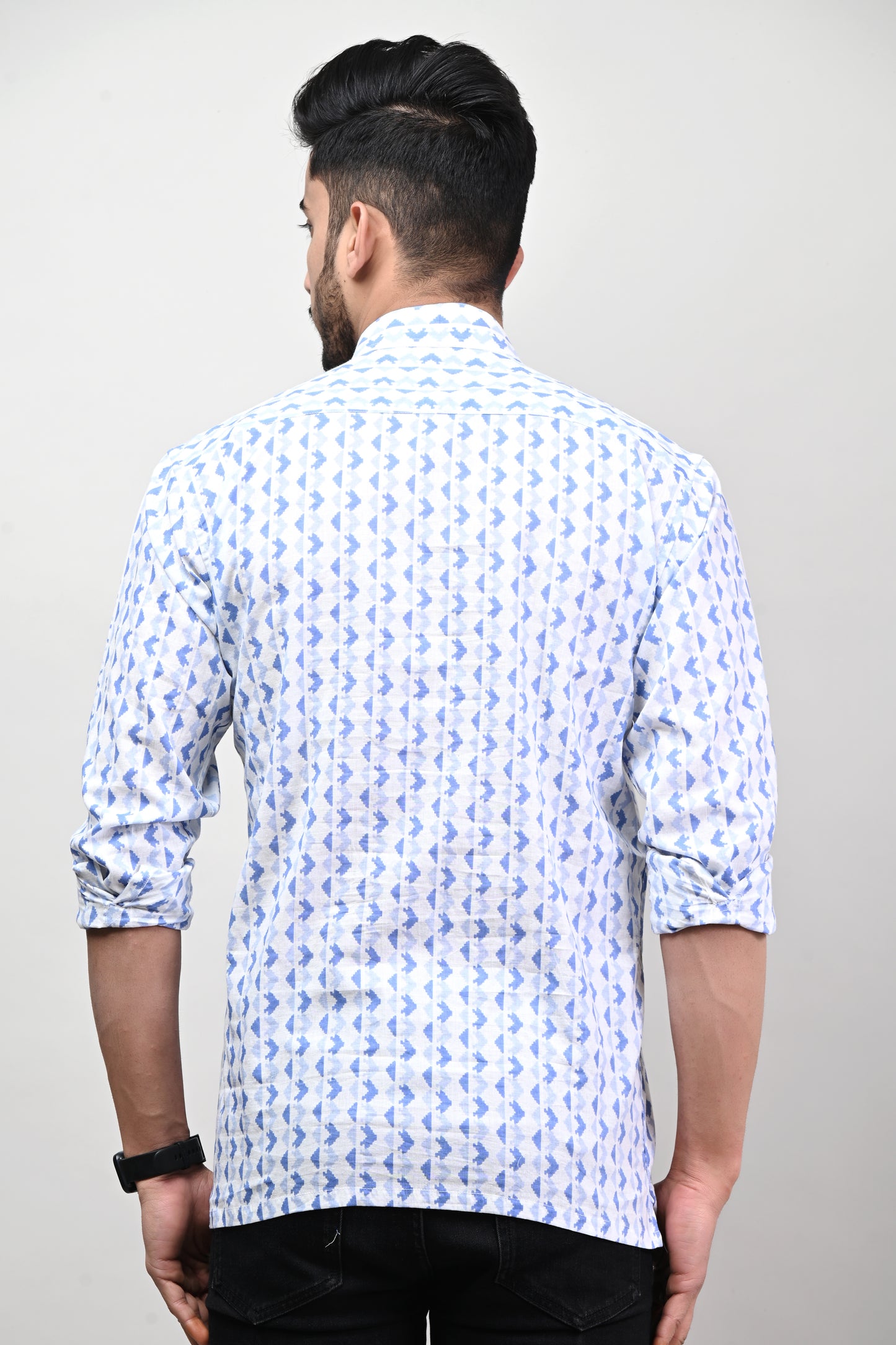 Blue Graphic Men’s Kurta Shirt